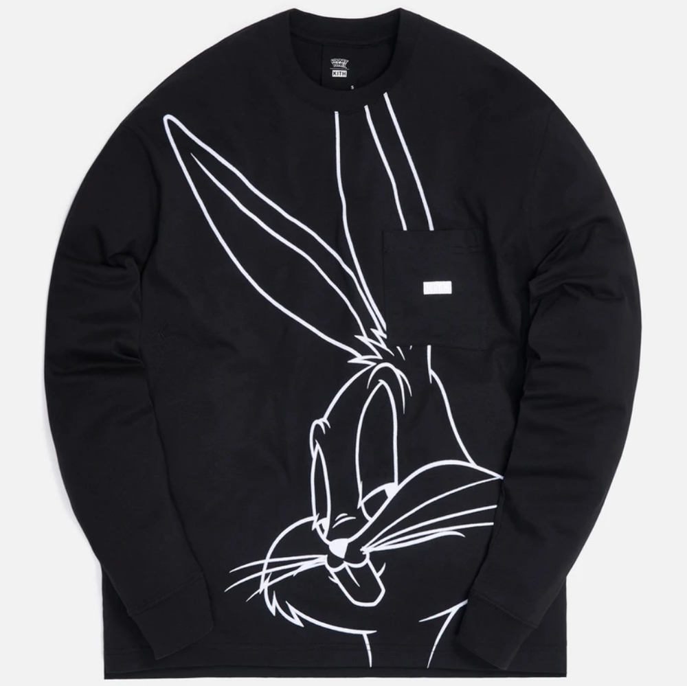 Kith Looney Tunes Bugs Bunny LS Pocket Quinn Black